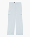 Theory Women's Crisp Cargo-pocket Wide-leg Pants In Harbour