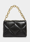 Stand Studio Brynn Quilted Leather Chain Shoulder Bag In Blackgold Chain