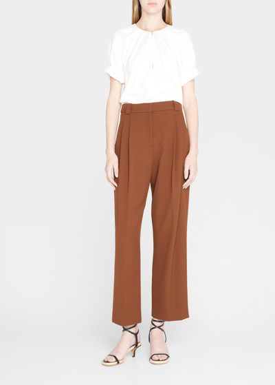 A.l.c Carey Ii Rolled-sleeve Top In White
