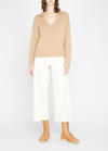 Moncler Genius 2 Moncler 1952 Oversize Folded Cuff Trousers In Beige