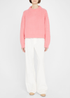 Lafayette 148 Knit Cashmere Crewneck Sweater In Primrose