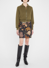 Lafayette 148 Bohemia Bloom Print Miniskirt In Black Multi