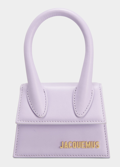Jacquemus Le Chiquito Leather Top-handle Bag In Lilac