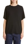 Totême Oversize Silk T-shirt In Black