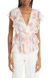 Ted Baker Rowyn Printed Ruffled Blouse In Nocolor