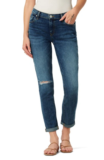 Hudson Lana High Waist Slim Fit Boyfriend Crop Jeans In Journey Home Destroyed