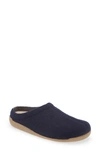 Sanita Lodge Wool Felt Slipper In Navy