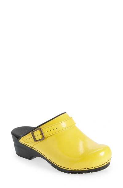 Sanita Estelle Polka Dot Clog In Yellow