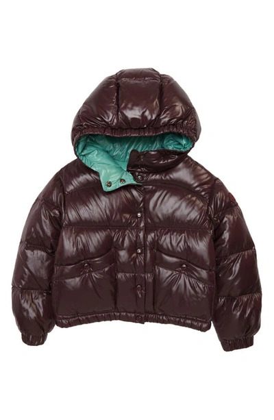 Moncler Kids' Barnadette Down Puffer Jacket In Burgundy