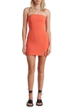 Bec & Bridge Cecily Sleeveless Stretch-woven Mini Dress In Blood Orange