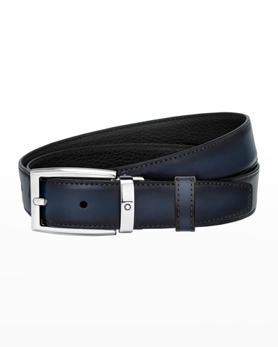 Montblanc Leather Belt In Black