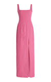 Staud Pink Portrait Column Cotton Dress