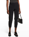 Theory Tapered Pull-on Pant In Precision Ponte In Black