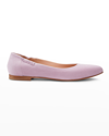 Italeau Mara Suede Ballet Flats In Amethyst