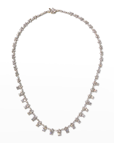 Nm Estate Platinum Diamond Cluster Link Necklace