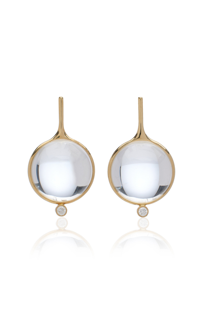 Cyril Lucent 14k Yellow Gold Quartz Earrings