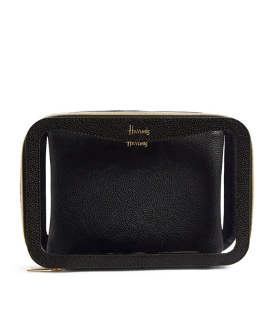 Harrods Transparent Oxford Cosmetic Bag In Black