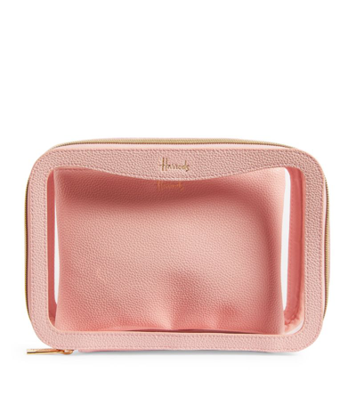 Harrods Transparent Oxford Cosmetic Bag In Pink