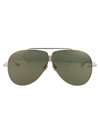 Valentino Women's White Gold Titanium Sunglasses In White Gold W/ G-15 Gold Flash Mirror