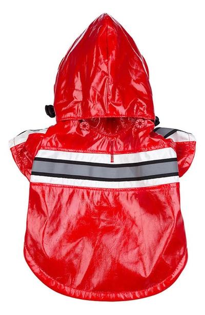 PET LIFE PET LIFE REFLECTA-GLOW ADJUSTABLE AND REFLECTIVE DOG RAINCOAT