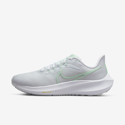 Nike Women's Pegasus 39 Road Running Shoes In White/mint Foam/pure Platinum/barely Green/vivid Sulfur