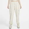 Nike Women's  Sportswear Club Fleece Mid-rise Oversized Cargo Sweatpants In Brown