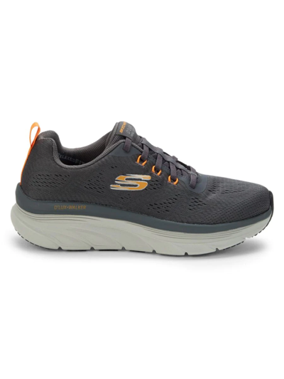 Skechers Men's Logo Mesh Sneakers In Charcoal