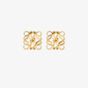 Loewe Gold-plated Anagram Stud Earrings In Gold