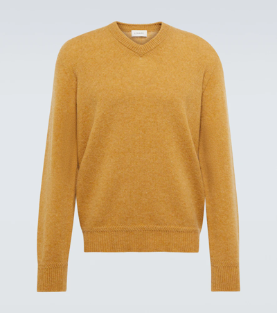 Lemaire V-neck Sweater In Dune