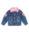 MONNALISA EMBROIDERED DENIM JACKET