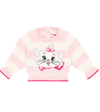 Monnalisa Baby Striped Intarsia Wool-blend Sweater In Pink