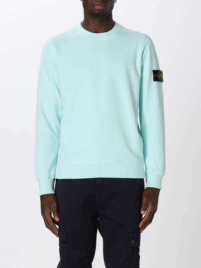 Stone Island Men's Green Other Materials Sweatshirt In Water