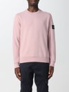 Stone Island Sweatshirt With Logo Patch In Pink