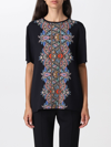 Etro Floral Paisley Printed Top In Black