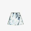 Balmain Blue Bleached Denim Mini Skirt In Blue