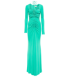 REBECCA VALLANCE RICCARDO CUTOUT RUCHED JERSEY GOWN