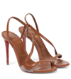Christian Louboutin Rosalie Leather Red Sole Stiletto Sandals In Medium Beige