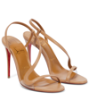 Christian Louboutin Rosalie 100 Leather Sandal In Nude 3/lin Nude 3