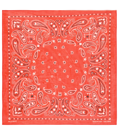 Alanui Iconic Print Cotton Bandana In Red Multicolor