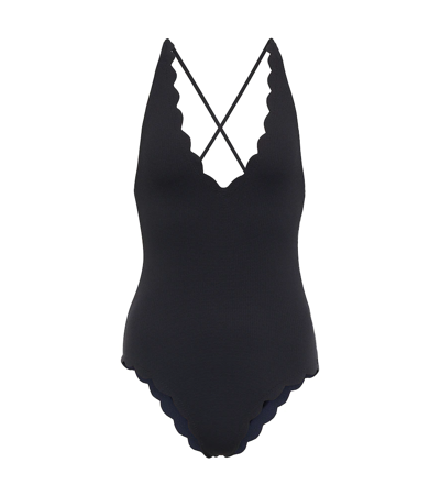 Marysia Clean North Scalloped Swimsuit In Black