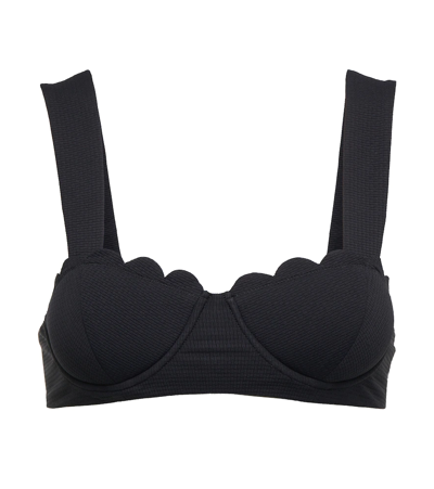 Marysia North Sweetheart-neckline Bikini Top In Black