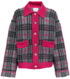 BARRIE CHECKED CASHMERE KNIT CARDIGAN