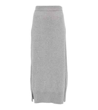 Barrie High-rise Cashmere Knit Midi Skirt In Grey