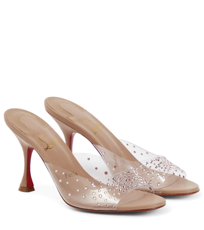 Christian Louboutin Nudes Degramule Embellished Mules In Nude 2
