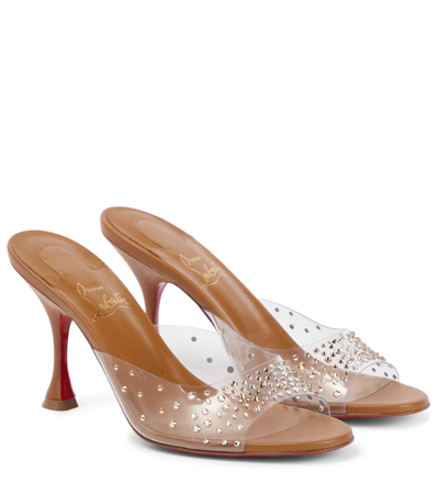 Christian Louboutin Nudes Degramule Embellished Mules In Nude 4