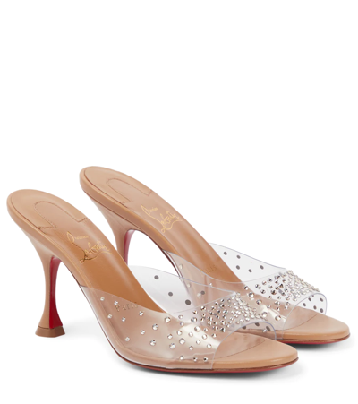 Christian Louboutin Nudes Degramule Embellished Mules In Nude 3