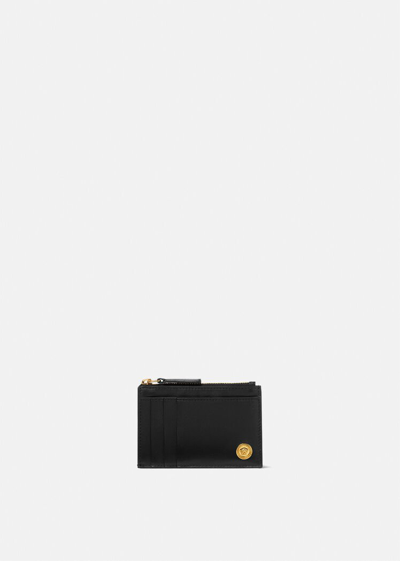 Versace Medusa Card Holder In Black