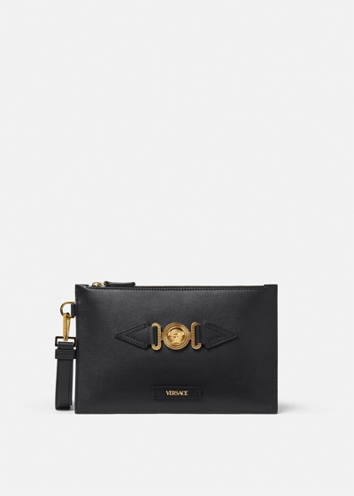 Versace Medusa Biggie Small Pouch In Black