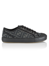 Fendi Men's Domino Low-top Sneakers In Grey