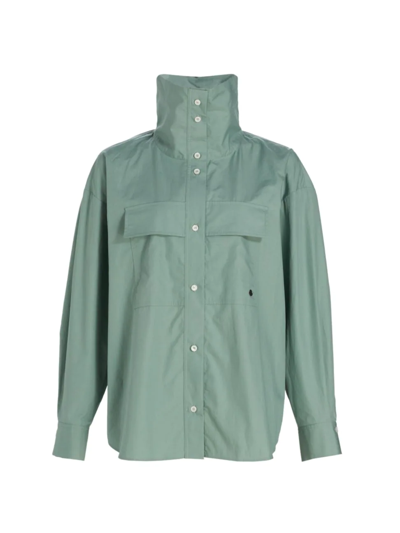 Moncler 1952 Sage Cotton-poplin Shirt